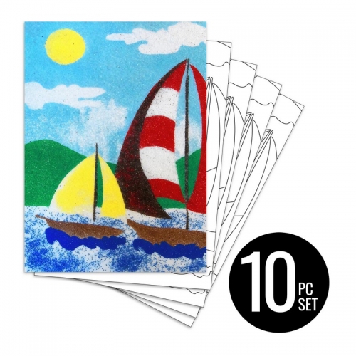 Peel 'N Stick Sand Art Board #16 - Sailing In The Wind Multi Set *SHIPPING INCLUDED via USPS within USA*